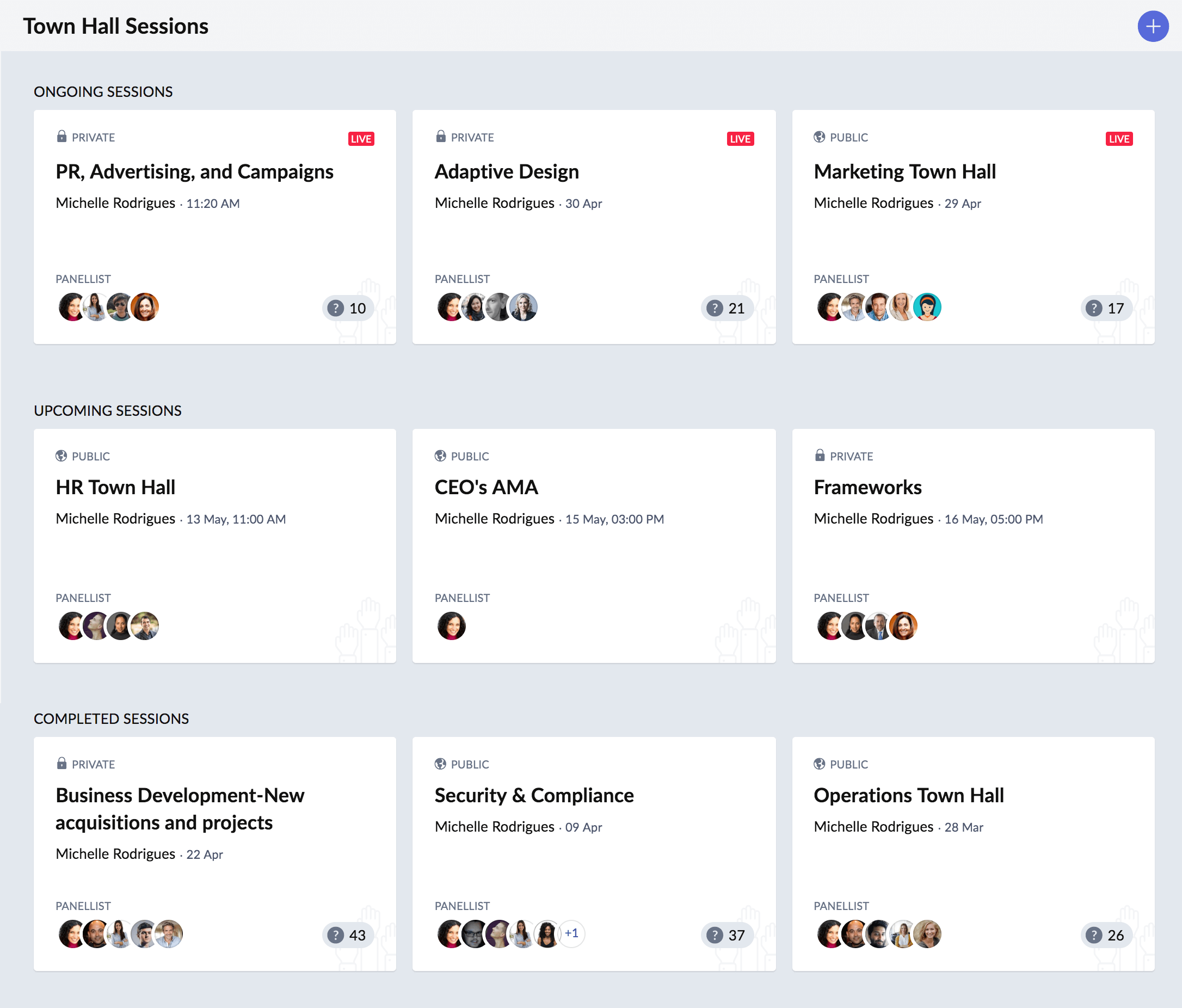 Zoho Connect Town Hall