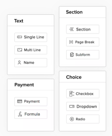 Zoho Forms Online Formular