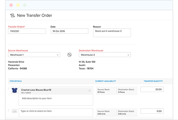 Zoho Inventory Lagerverwaltung