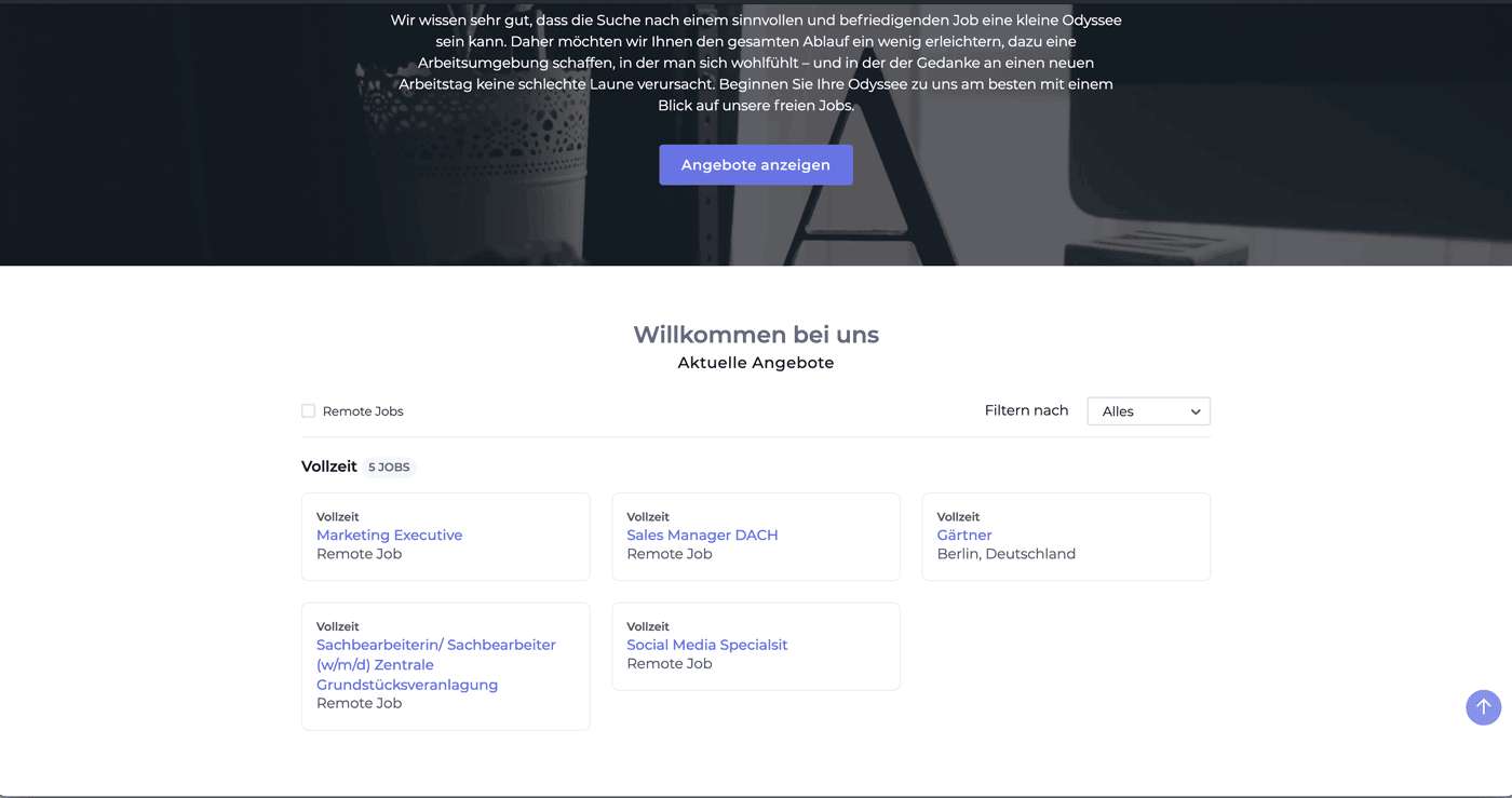 Portal für Jobs