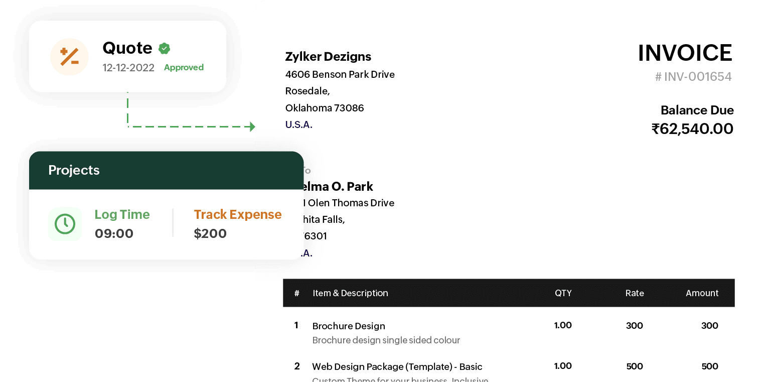 Zoho Billing Process