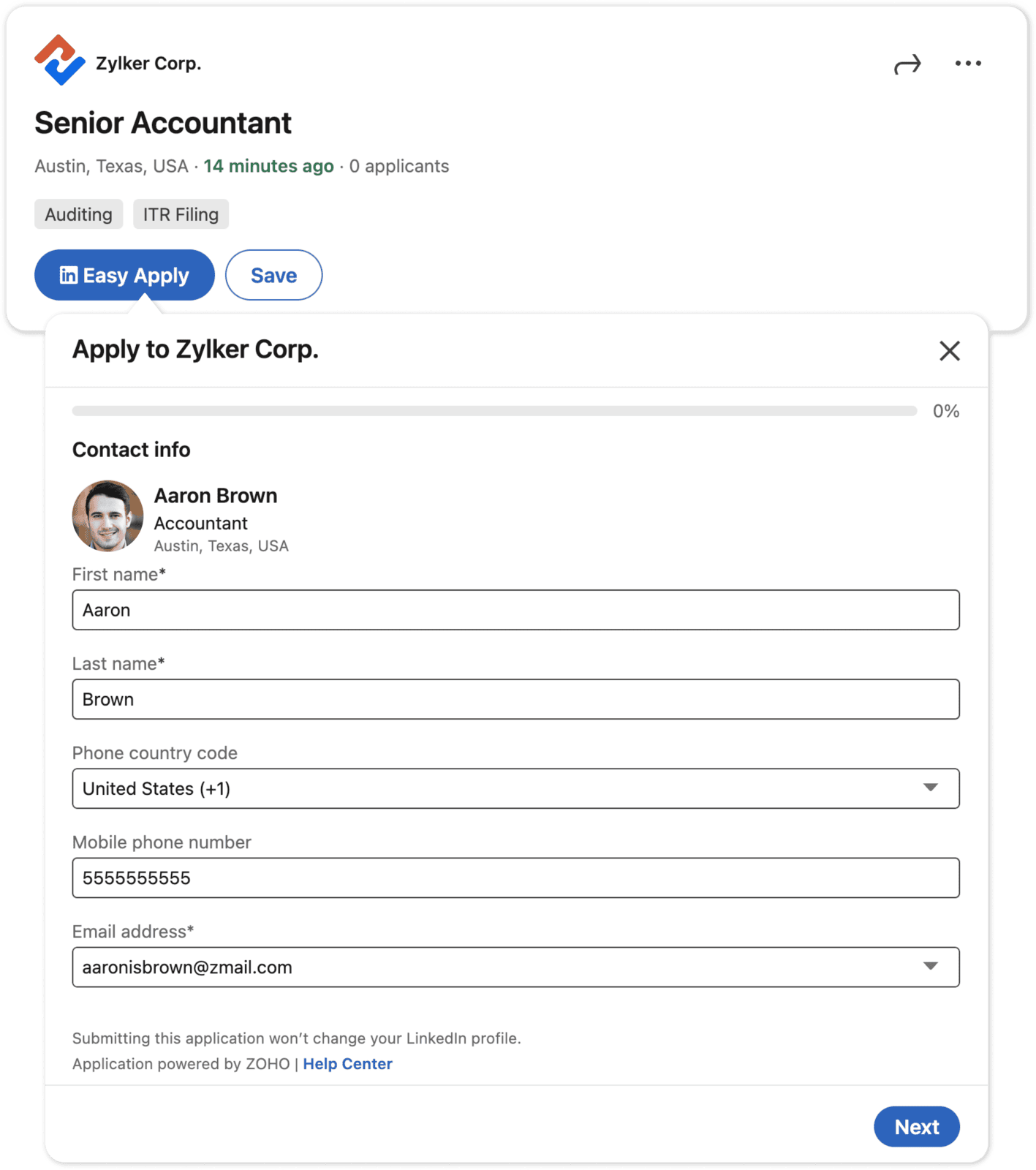 Easy Apply