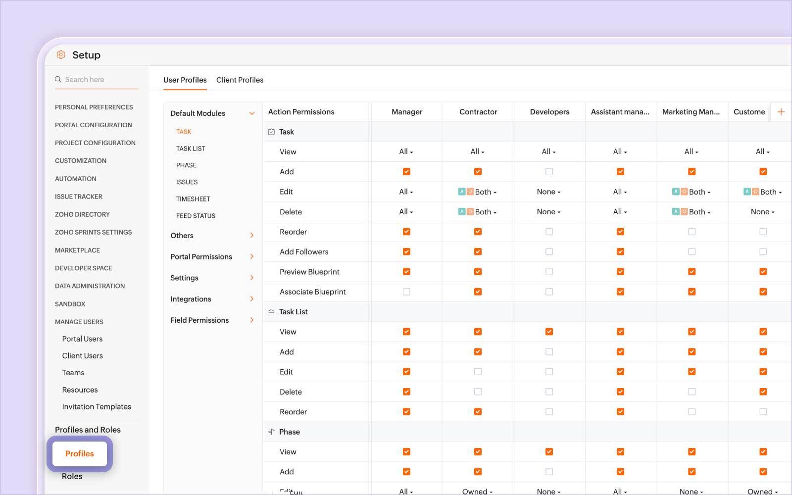 New UI Profiles