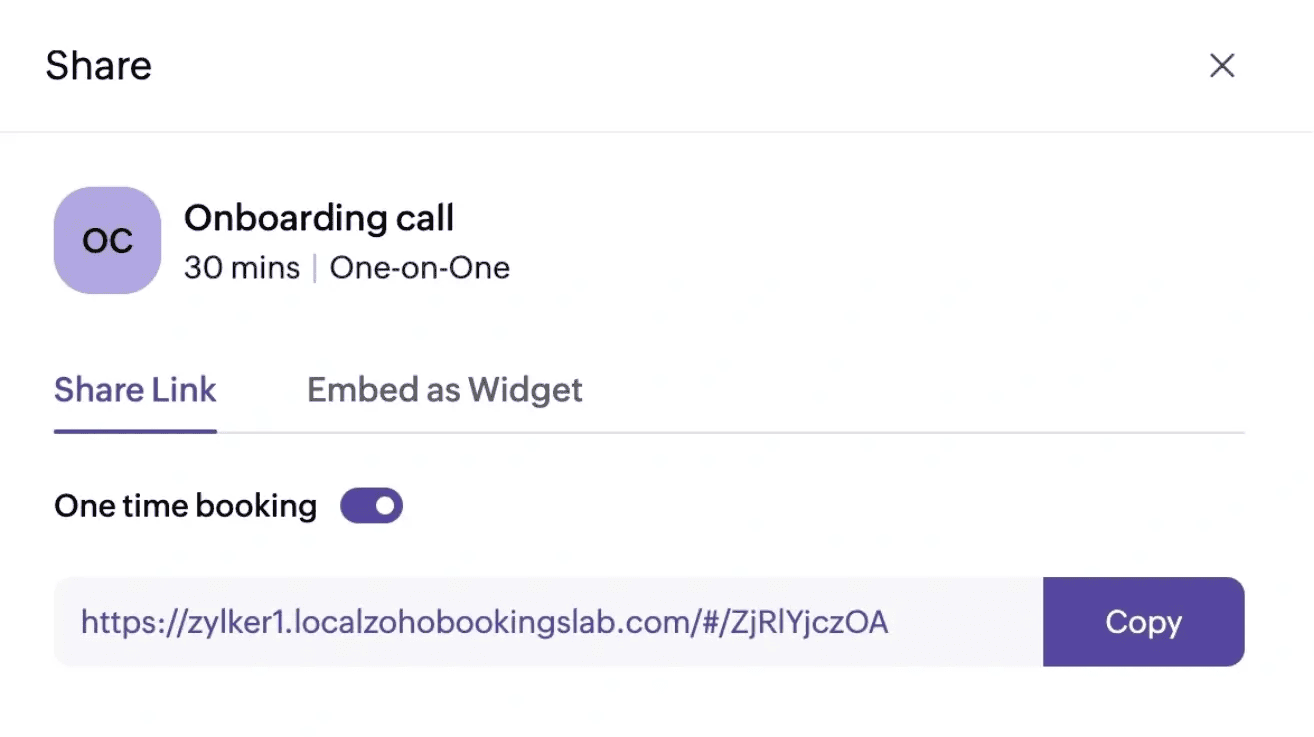 One-Time-Booking