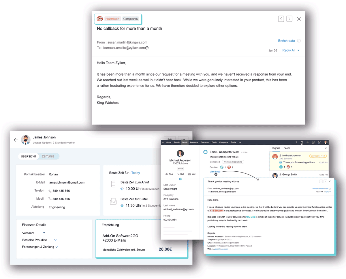 Zoho CRM ZIA Features