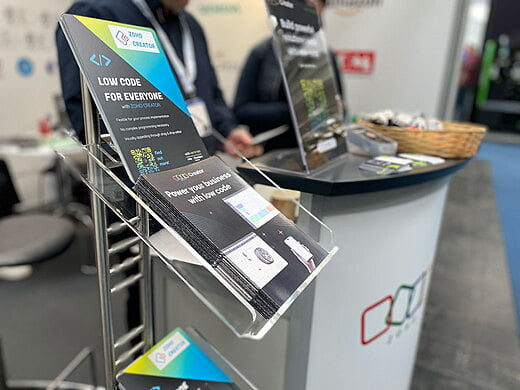 Flyer am Messestand