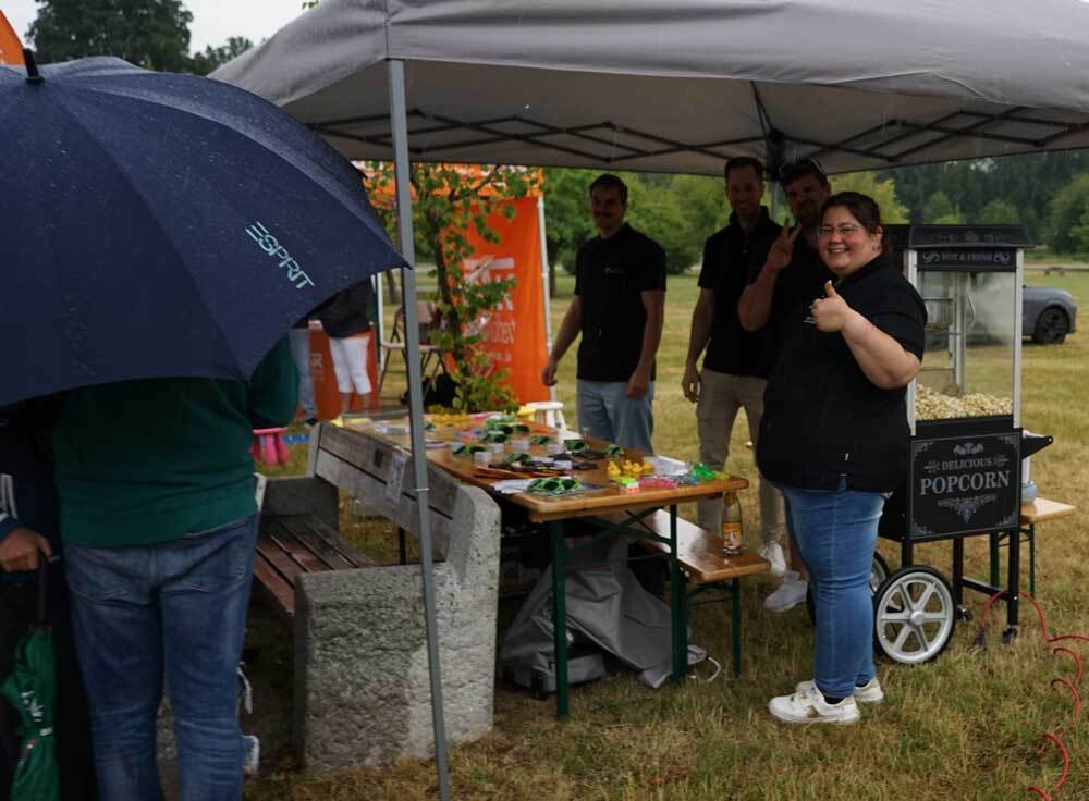 Trotz Regen immer gute Laune