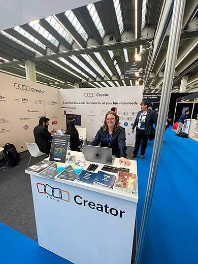 Team am Messestand