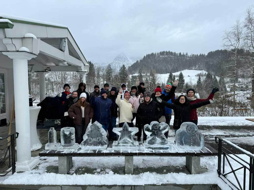 Eisskulpturen schnitzen