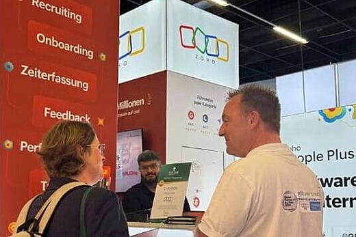 Talking at Booth